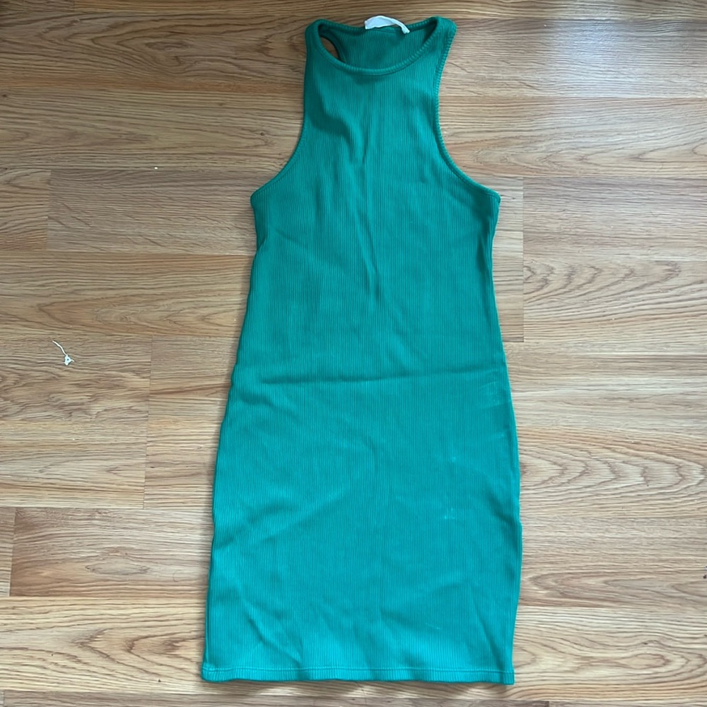 Mango green bodycon dress